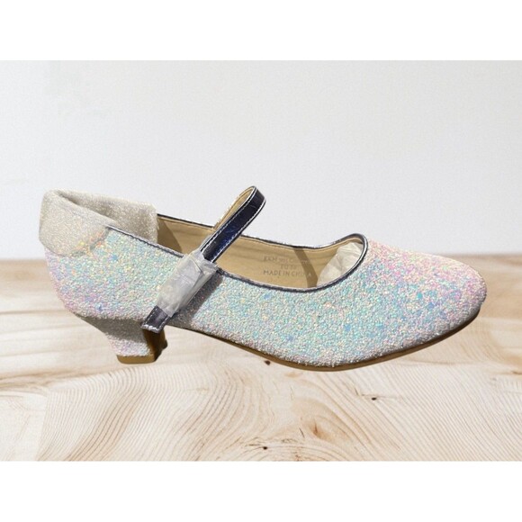 EIGHT KM Big Girls High Heel Dress Shoes Mary Jane Princess Pump Spark  Size 36 - Picture 7 of 11